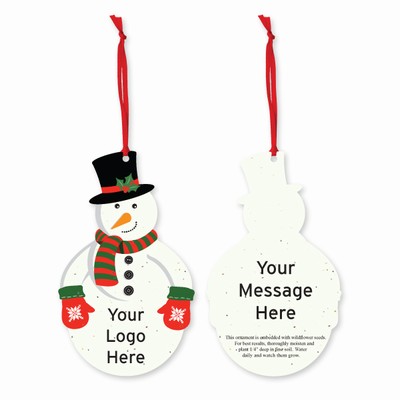 Grow-A-Note® Customizable Plantable Ornaments - Snowman